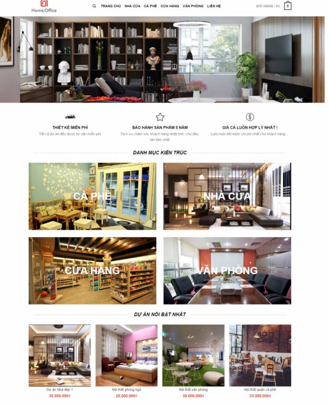 Mẫu web nội thất