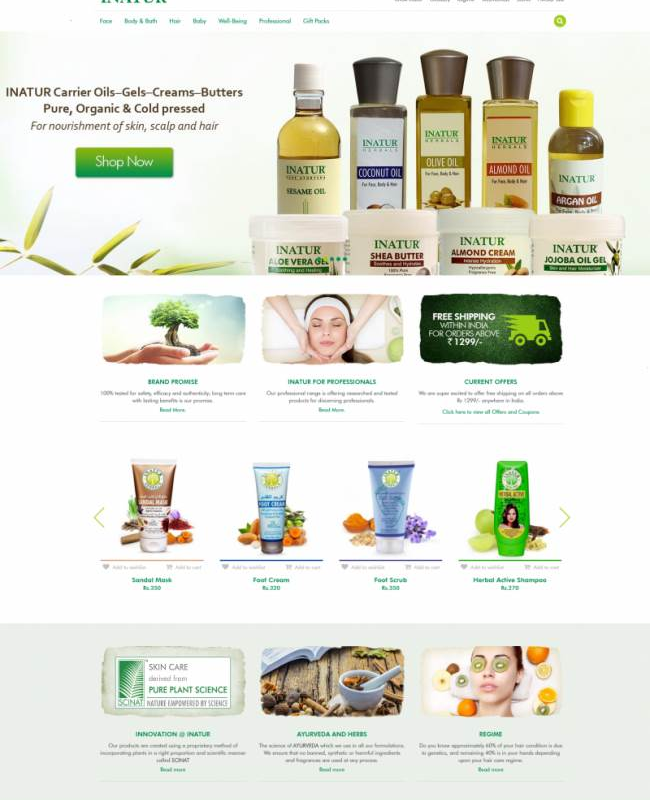 Giao diện web mỹ phẩm