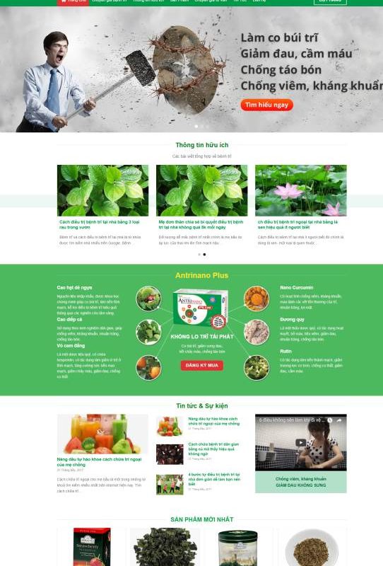 Mẫu web giới thiệu sản phẩm chất lừ