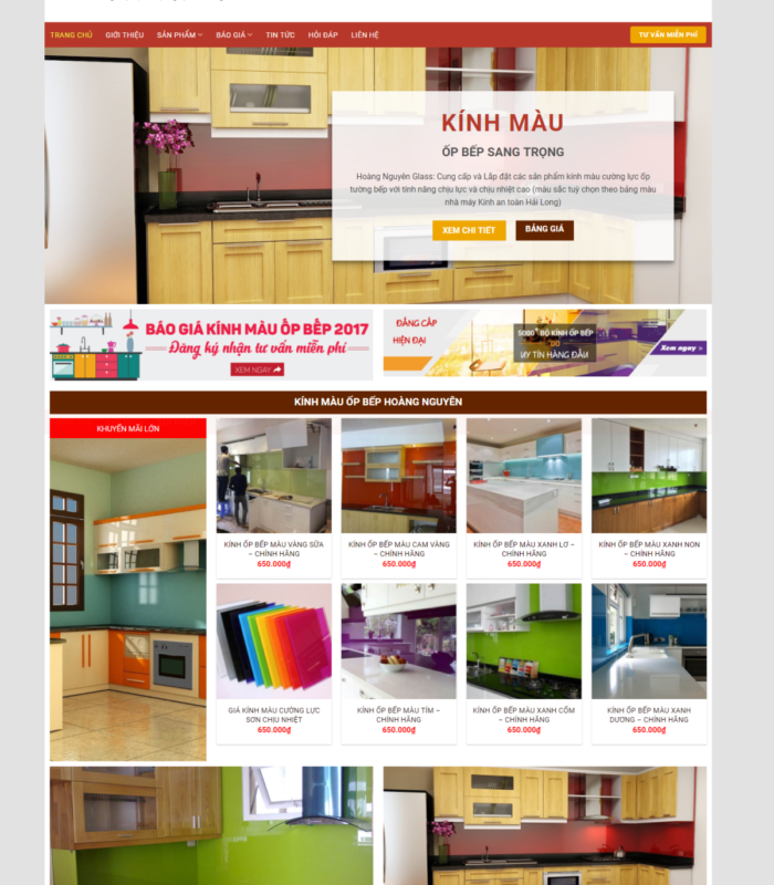 Giao diện web nội thất – xây dựng