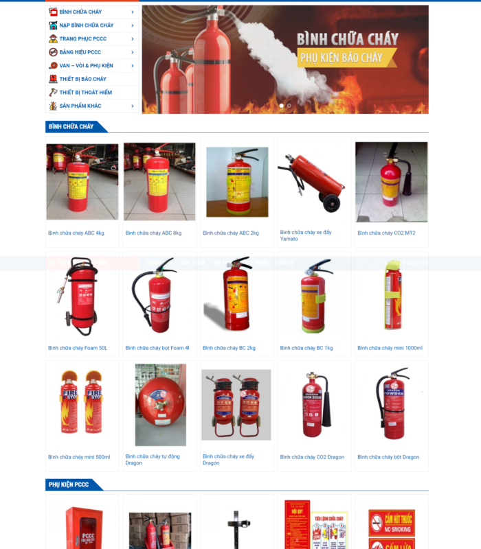 Giao diện web bảo hộ chữa cháy
