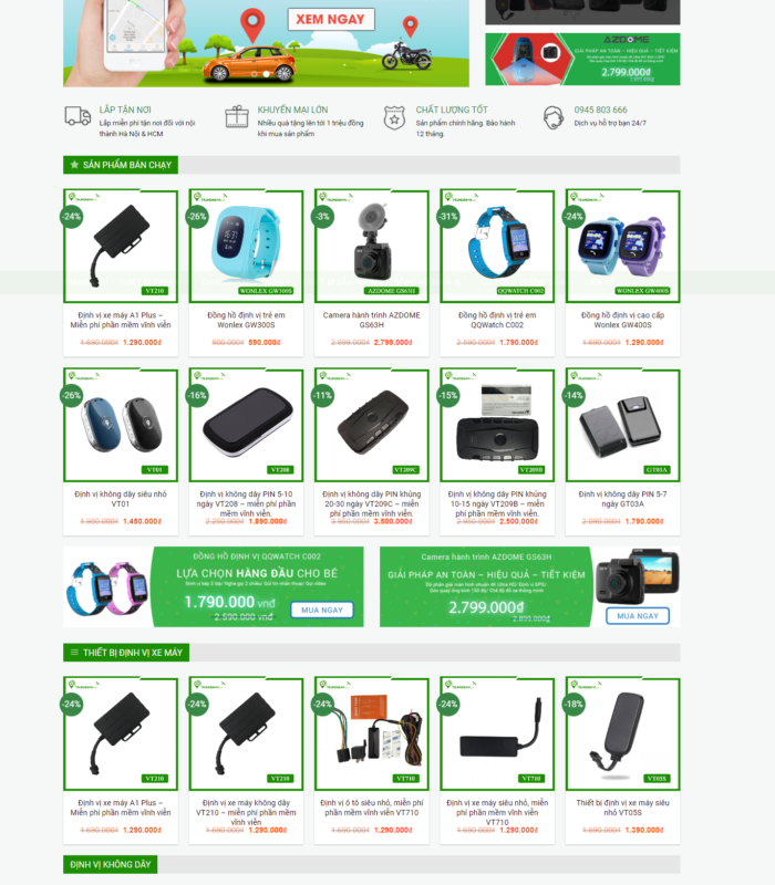 Giao diện web bán hàng 2018 bán thiết bị công nghệ