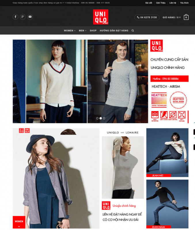 Web thời trang hàng hiệu đẹp