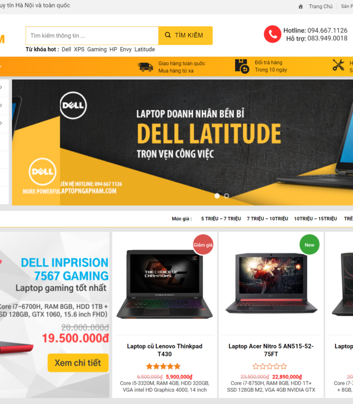 Giao diện web laptop máy tính công nghệ 2019