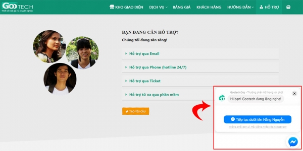 Nhúng chat Facebook Messenger vào web