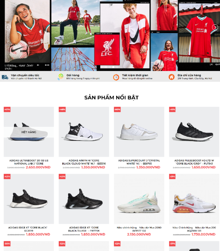 Web shop web thời trang đẹp và phụ kiện