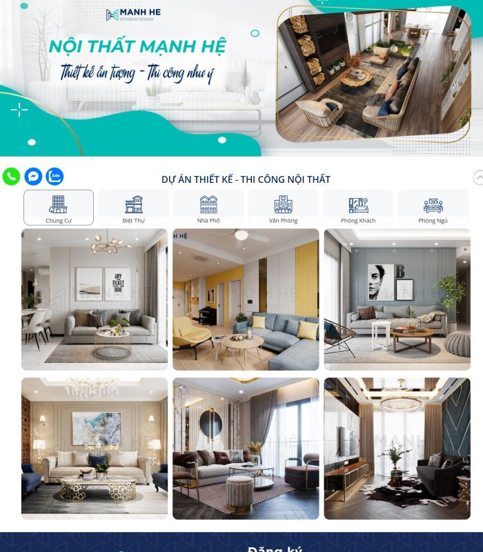 Trang website về thiết kế nội thất thi công nội thất đẹp