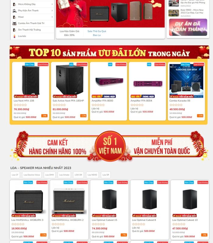 Trang web Loa Karaoke, thiết bị âm thanh