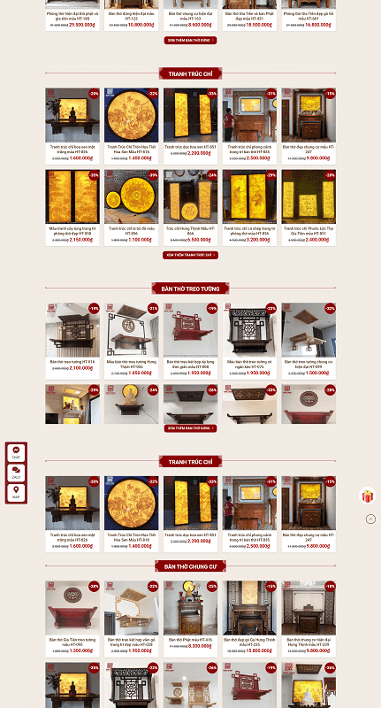 Website thiết kế nội thất phòng thờ và bán bàn thờ gia tiên đẹp