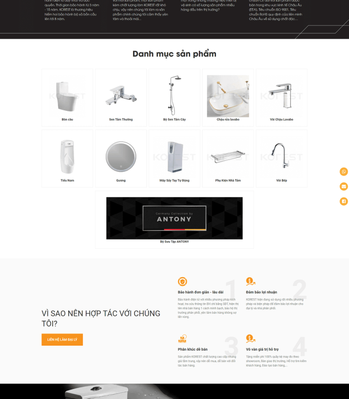 Trang web thiết bị vệ sinh show hình ảnh đẹp