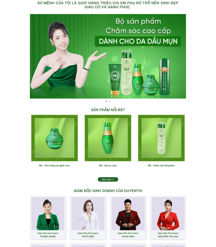 Giao diện web bán mỹ phẩm tuyệt đẹp và cuốn hút
