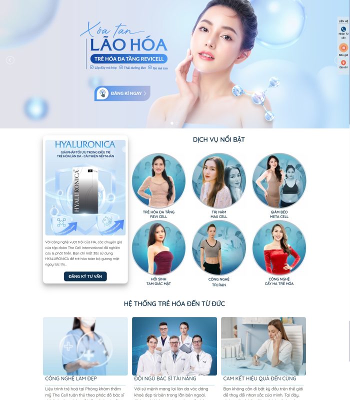 Thiết kế website giới thiệu phòng khám thẩm mỹ trị nám uy tín