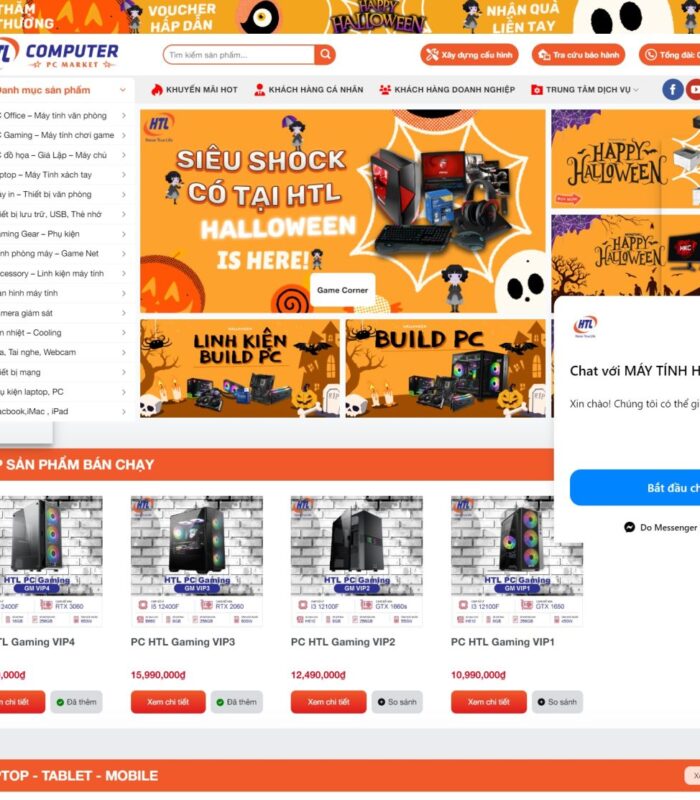 Giao diện website máy tính đẹp mắt 