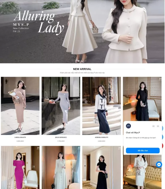 Giao diện web thời trang nữ đẹp thu hút