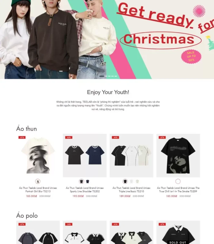 Trang web giao diện trang web thời trang trẻ đẹp
