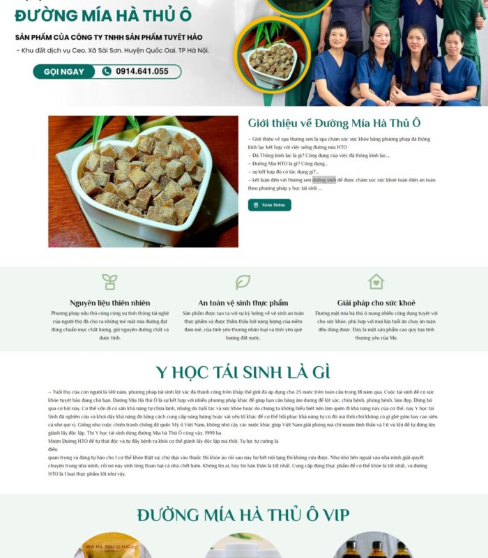 Giao diện website dịch vụ spa chăm sóc sức khỏe dưỡng sinh