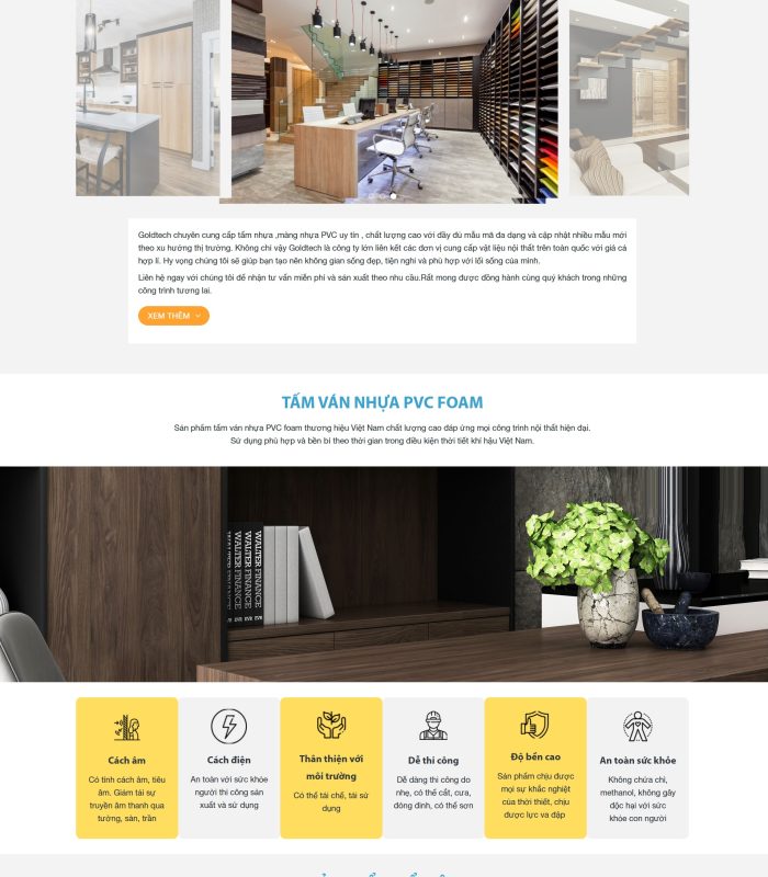 Thiết kế website tấm ván nhựa ,màng nhựa PVC